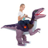Hsctek Inflatable Dinosaur Costume Kids For Boys Girls, Blow Up Riding Velociraptor Costume Children, Ride On Dinosaur Halloween