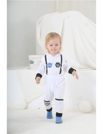 Singcoco Costume Outfit Baby Boy Girl Astronaut Costume (Astronaut-White,12-18 Months)