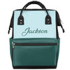 SPYORBKX Personalized Diaper Bag Backpack for Baby Boy Nappy Backpack for Mom Waterproof Diaper Boy Bag for Dad Mom Blue