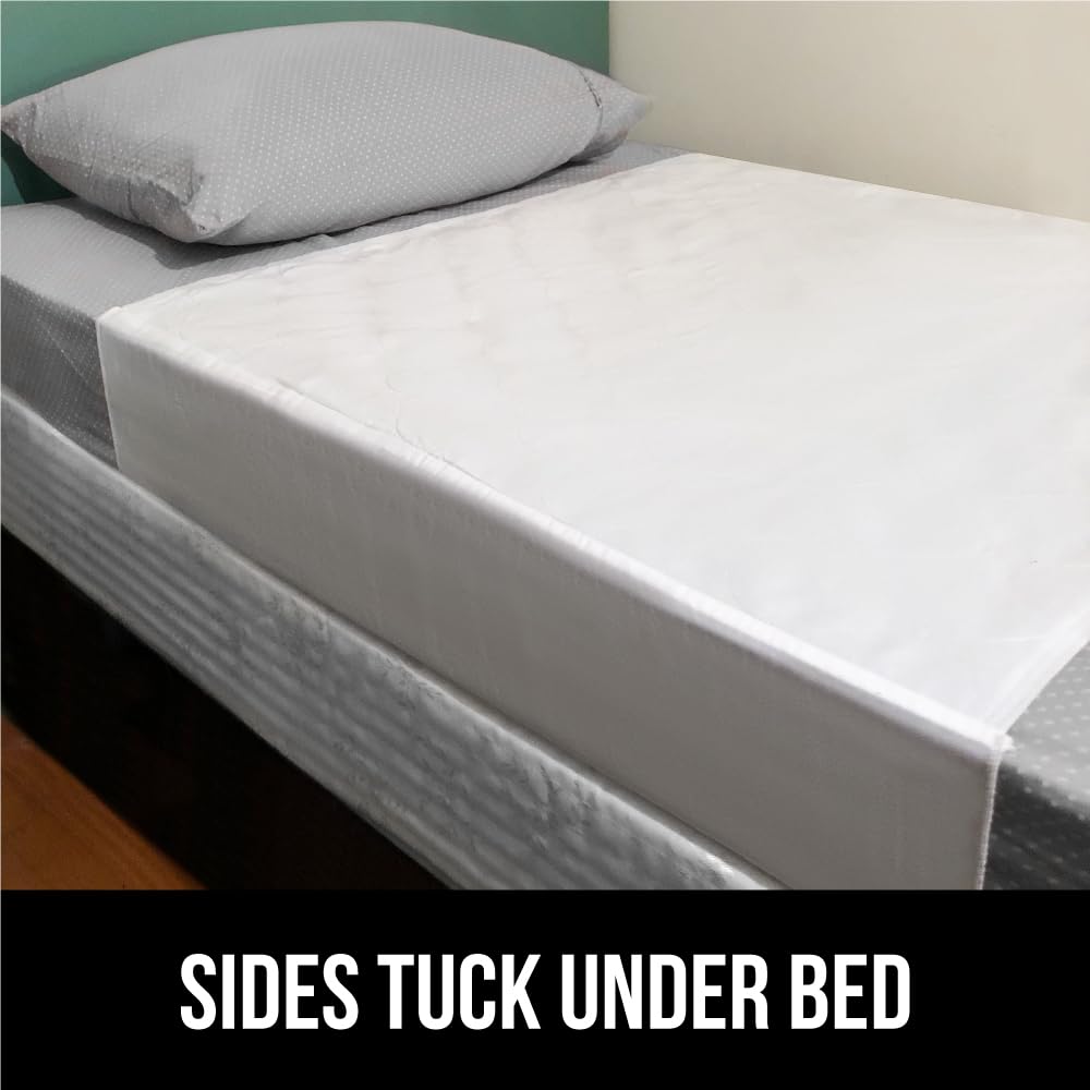 Gorilla Grip Washable Toddler Mattress Incontinence Pads, Reusable Waterproof Bed Underpads, Absorbent Leak Proof, 36X74 Saddle