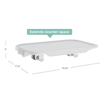 Guidecraft Kitchen Helper Mealtime And Play Tray - Easy To Clean, Detachable Feeding And Activity Table Extension For Toddlers