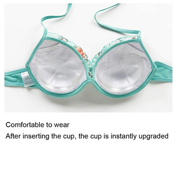 Ericotry 1Pair Breathable Womens Soft Silicone Bra Bikini Inserts Breast Chest Swimsuit Pads Enhancers Push-Up Bra Insert Pad Mo