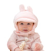 Organic Baby Head Protector- Baby Helmet Gots Certified Cotton, Bunny, Adjustable & Ultra-Lightweight Head Protector For Crawlin