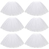 Kilofly 6Pc White Girls Ballet Tutu Kids Birthday Princess Party Favor Skirt Set