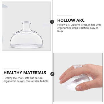 Exceart 2Pcs Mom Palm Cup Pressure Drum Massage Chest Percussion Cup Silicone Sputum Remover Infant Phlegm Sputum Cup Baby Suckl