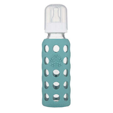 Lifefactory 9Oz Glass Baby Bottle 2Pk Bundle With 2 Stage 3 Nipples (Kale/Kale)