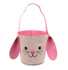 Easter Basket With Bunny Ears And Handle For Toddler Boys Or Girls (Pink)
