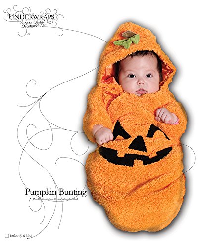 Underwraps Baby'S Pumpkin Bunting, Orange/Black, Infant