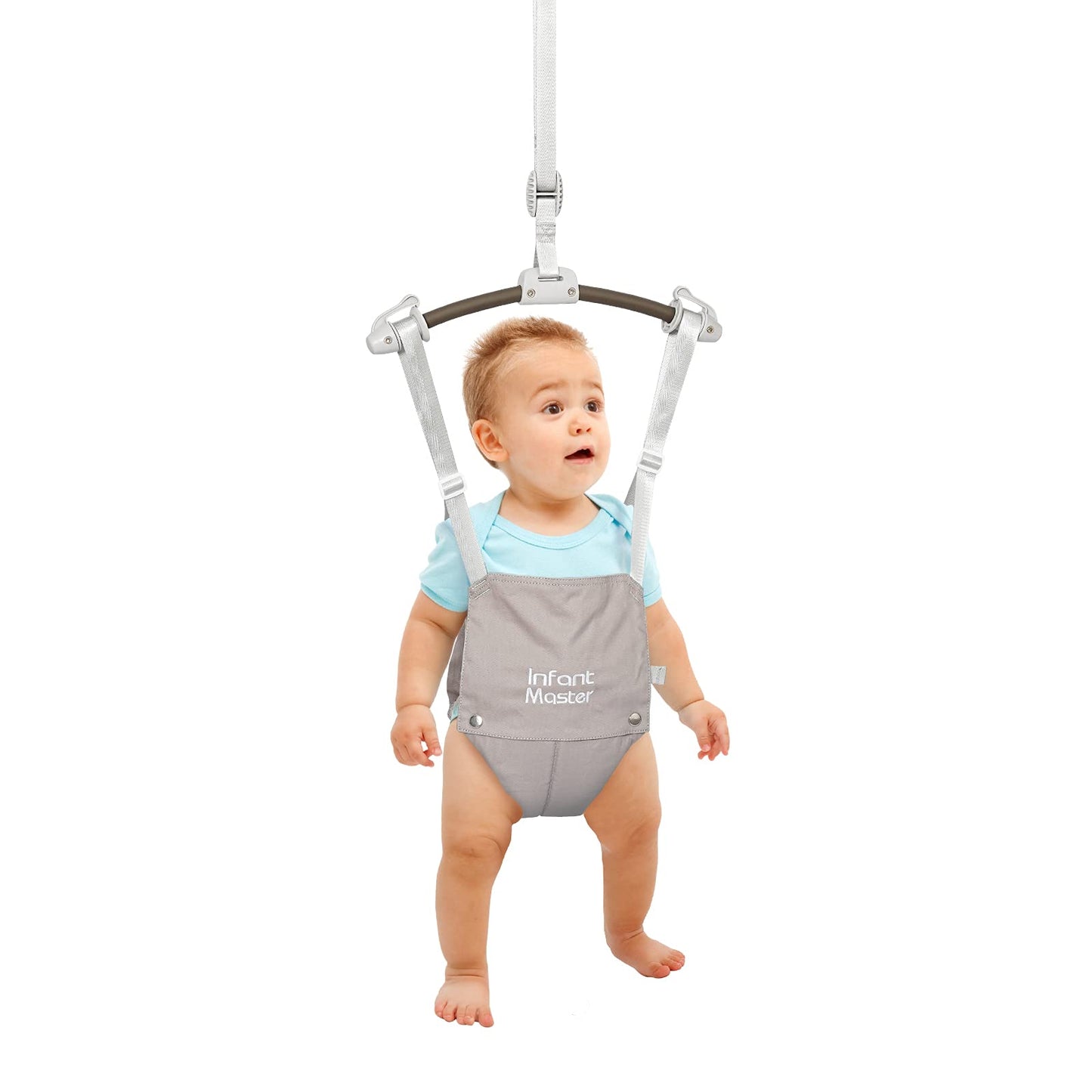 Infant Master Baby Doorway Jumpers, Sturdy Johnny Jumper W/Adjustable 10.8'-23.6' Inches Strap, Soft Baby Johnny Bouncer W/Sea