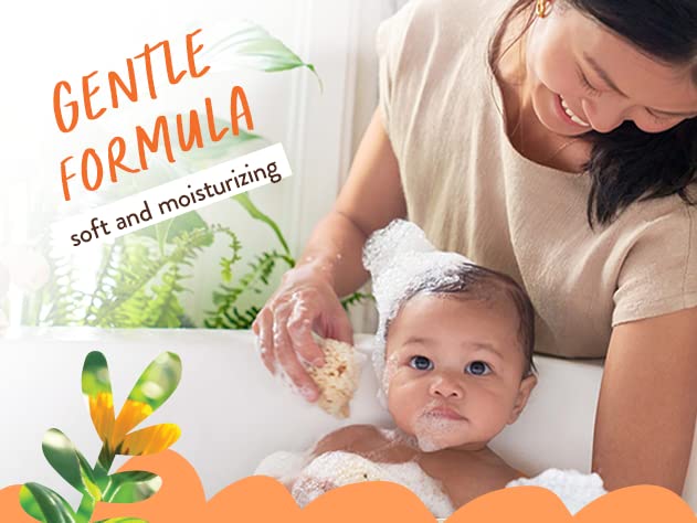 Babo Botanicals Sensitive Baby 2-In-1 Shampoo & Wash - Shea Butter, Calendula & Aloe - Cruelty-Free, Vegan - Pediatrician Tested