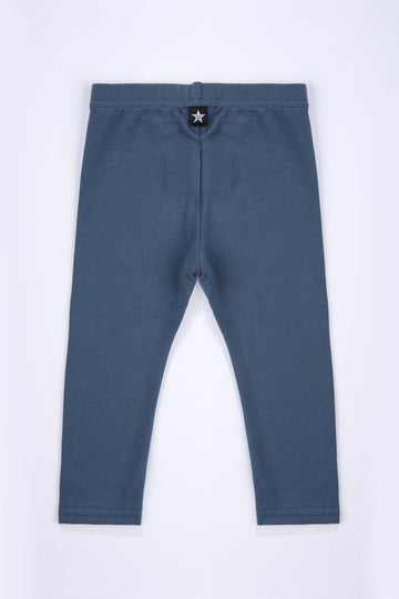 Petit Clair Unisex Cotton Leggings Fall Winter 2016 Boys/Girls Kids/Baby Pants Elasticized Waistband Peacock Blue