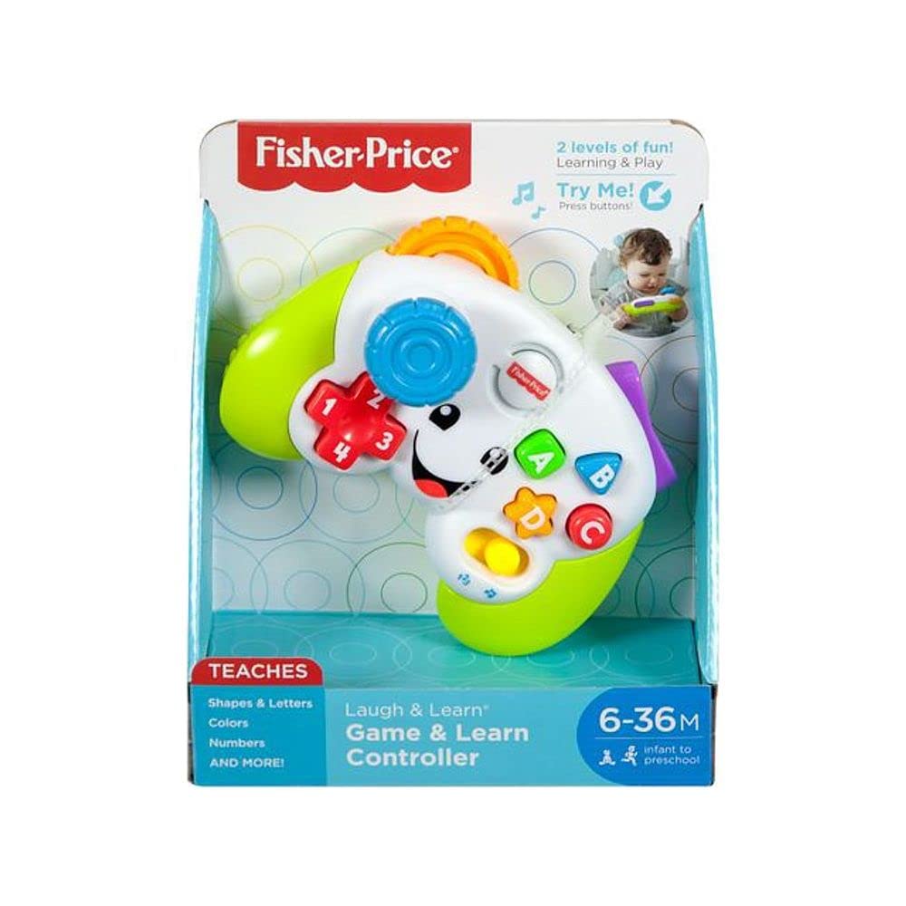 Fisher-Price Baby & Toddler Toy Laugh & Learn Game & Learn Controller with Music & Lights for Early Pretend Play Infants Ages 6+