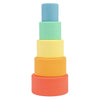 BLUE GINKGO Silicone Stacking Cups - Nesting & Sensory Stacking Toy for Toddlers | Open-Ended Montessori Toy with 5 Cups (Matte