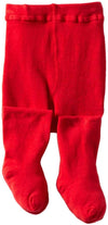 Jefferies Socks Baby-Girls Infant Seamless Organic Cotton Tights, Red, 6-18 Months
