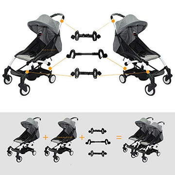 Stroller Connectors, Turn 2 Strollers Into An Instant Tandem Stroller, Fits Most Strollers
