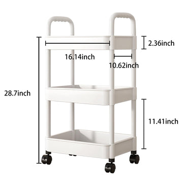 Baby Diaper Caddy, Plastic Movable Diaper Cart With Wheels Newborn Nursery Essentials Baby Diapers Organizer For Changing Table