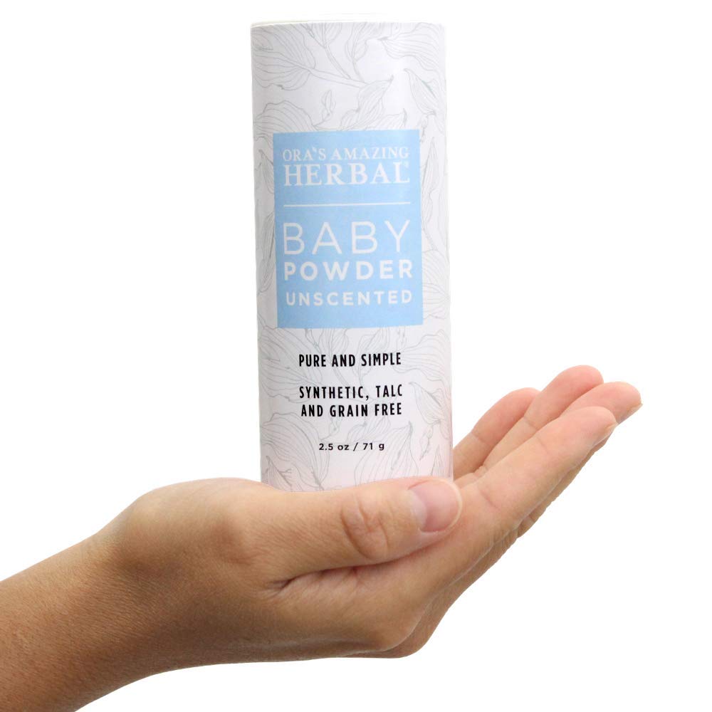 Ora'S Amazing Herbal Talc-Free Grain-Free Gluten-Free Corn-Free Baby Powder 2.5Oz (Unscented 3 Pack)