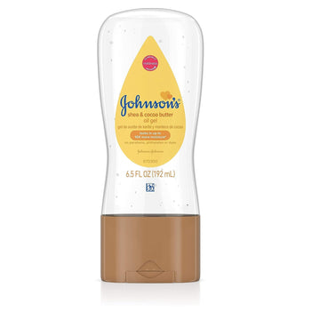 Johnson'S Baby Oil Gel, Moisturizing Baby Massage Mineral Oil Enriched With Shea & Cocoa Butter, Dry Skin Relief For Babies, Kid
