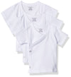 Gerber Baby Girls 3-Pack Short-Sleeve Side-Snap Shirt Infant And Toddler Hoodies, White, Newborn Us