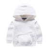 Ding-Dong Baby Toddler Kid Boy Girl Solid Casual Pocket Hoodie Sweatershirt Pullover(White,2T)
