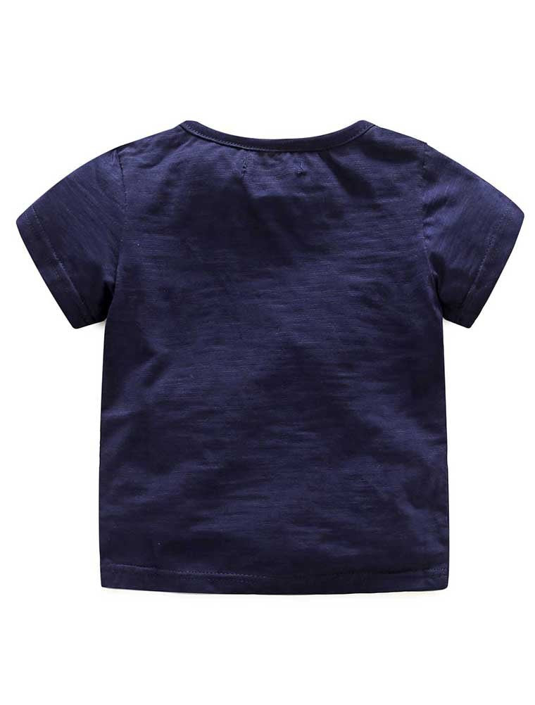 Cute Baby Boys Clothes Toddler Jeans Romper Set Wit H Blue Letters Printed Short Sleeve T-Shirt Blue 95