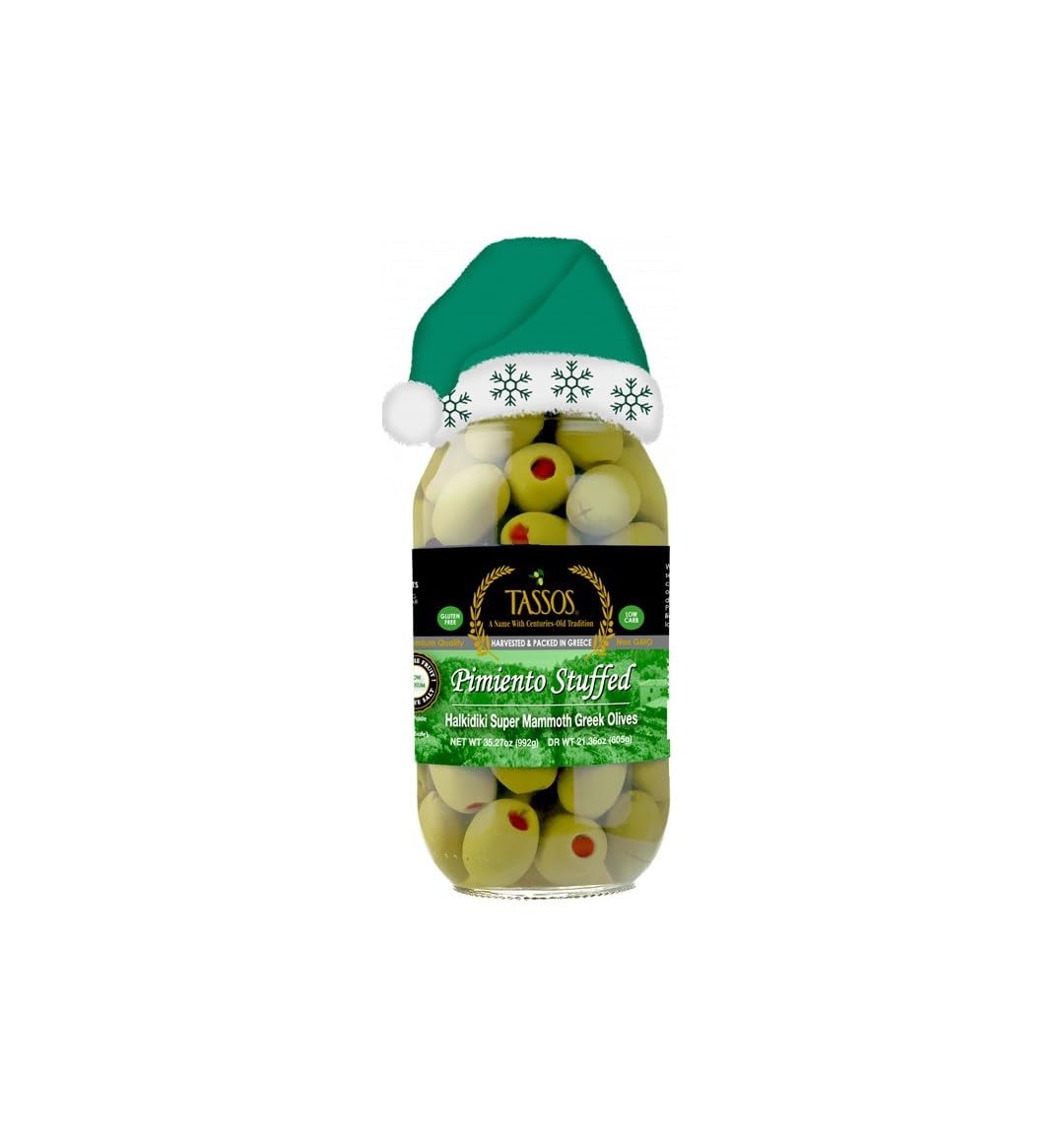 Tassos Pimiento Stuffed Mammoth Olives 35.27 Oz