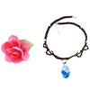 Rauoawby Toddler Little Princess Girls Necklace For Cosplay Moana Party Costume Dress Up With Flower Hair Clip
