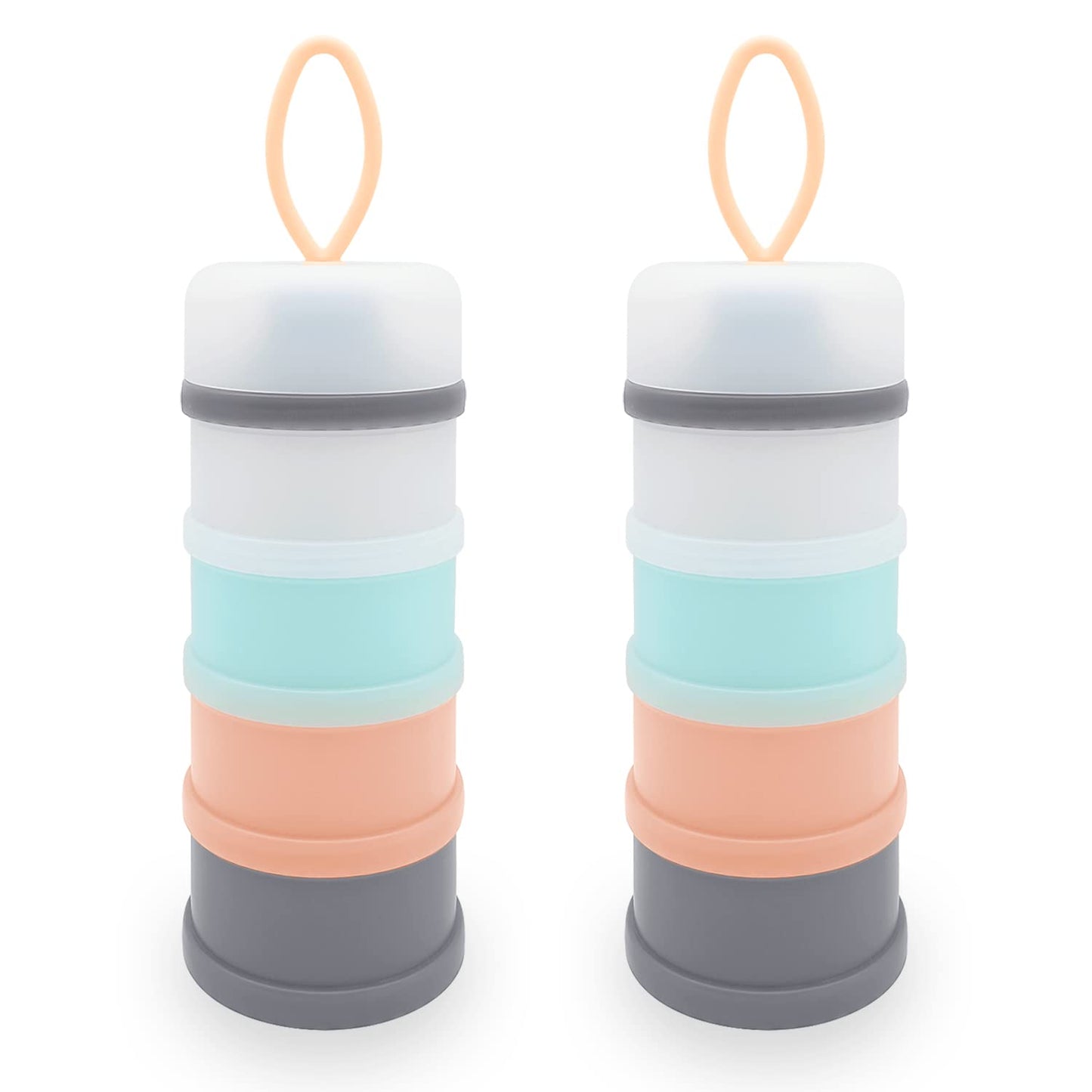 Ladiso Baby Formula Dispenser, Formula Container, Portable Milk Powder Container, Non-Spill Stackable Baby Snack Storage Contain