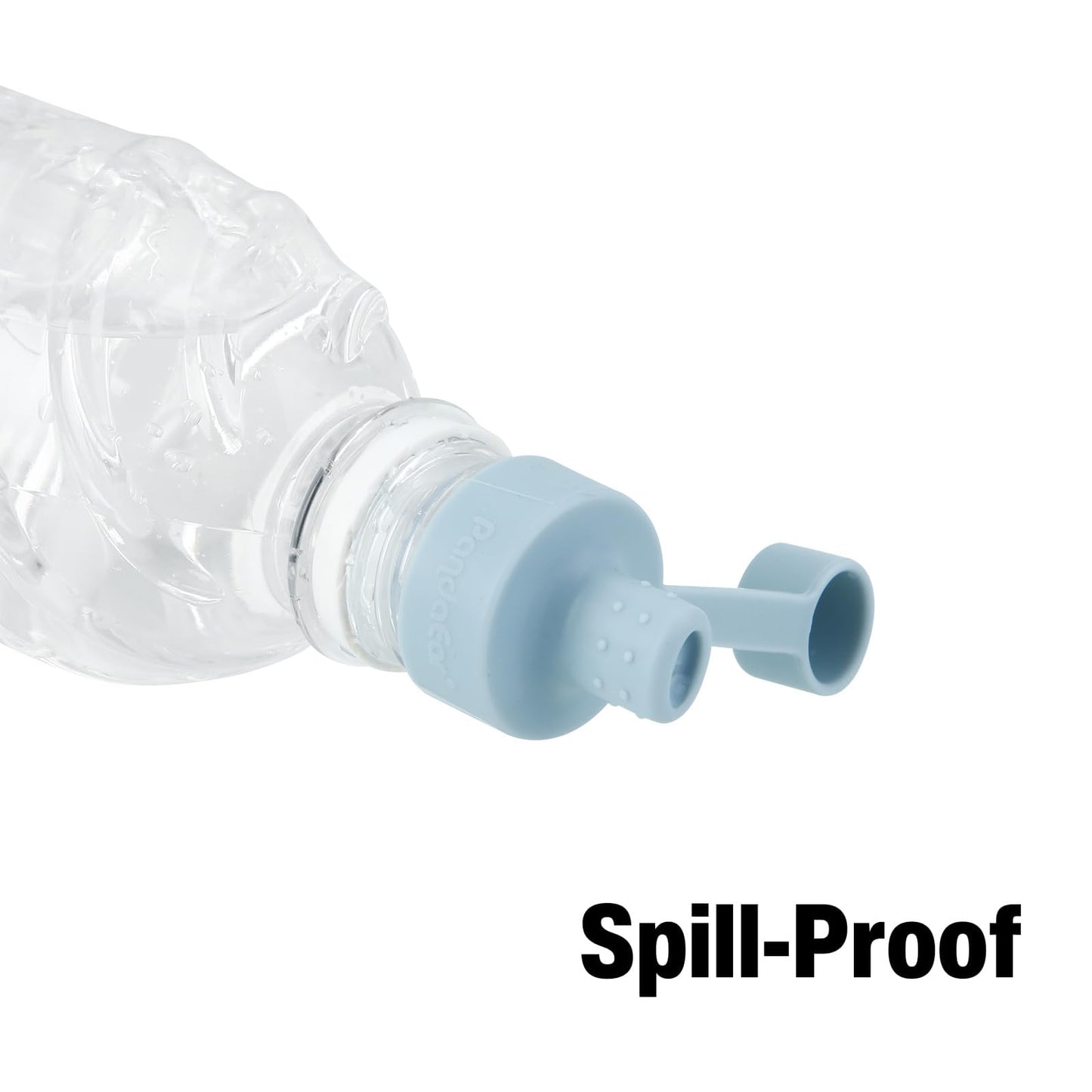 Pandaear 6 Pack Updated Silicone Water Bottle Cap, Baby No Spill Bottles Top Spout Adapter For Toddlers Kids, Bpa Free & Leak-Pr