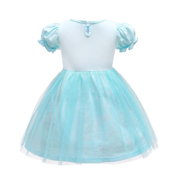 Dressy Daisy Ice Princess Tulle Dress For Toddler Girls Halloween Fancy Party Costume Summer Outfits Size 4T Blue, Style 23