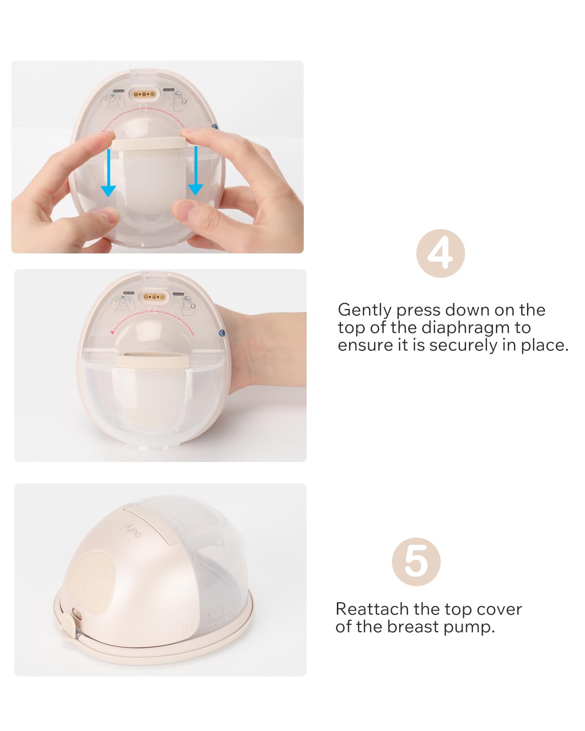 4Pcs Replacement Diaphragm For Eufy Wearable Breast Pump E10/S1/S1 Pro - Soft Silicone, Easy To Clean & Install
