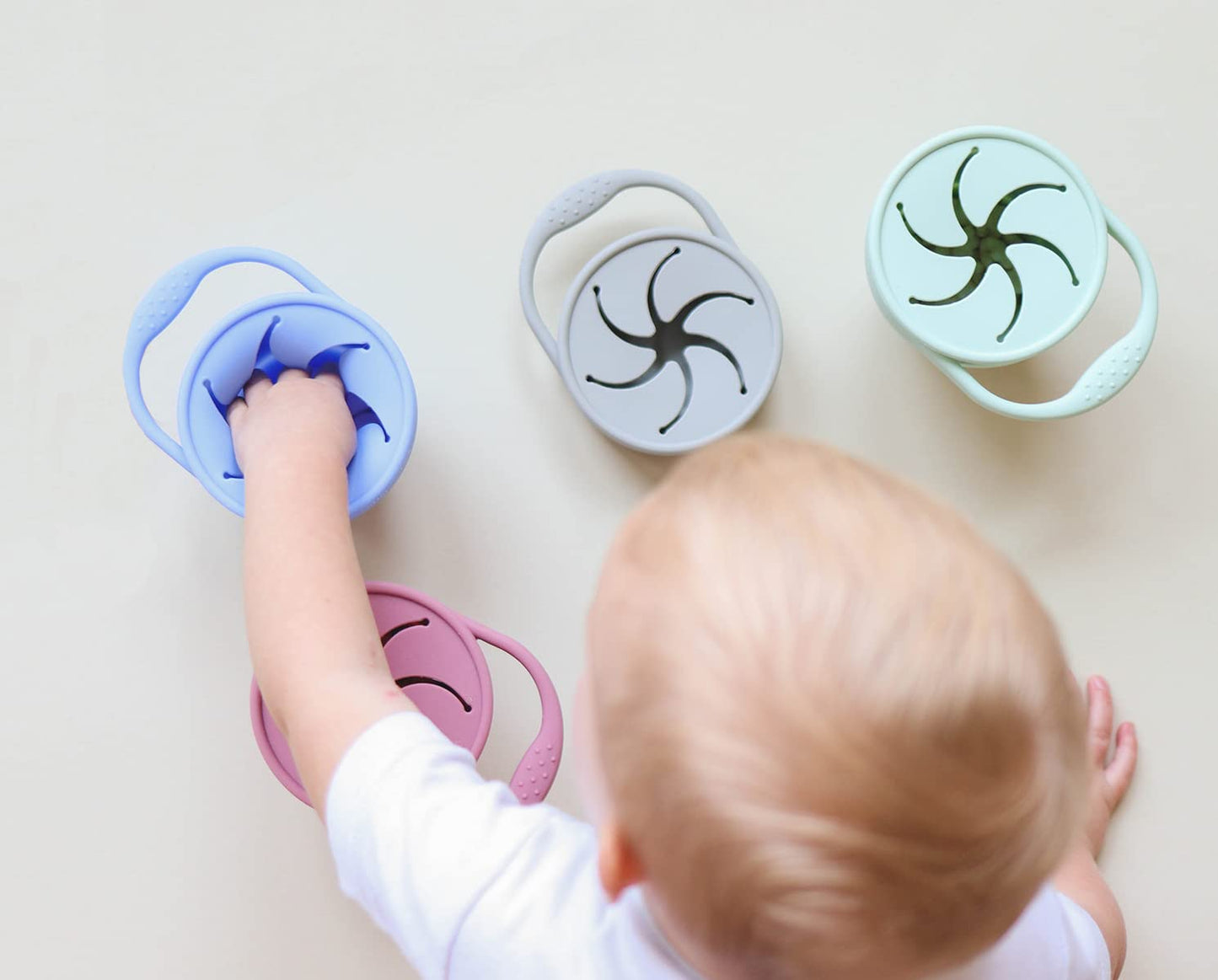 Otterlove Collapsable Silicone Snack Container With Attachable Lid | 100% Pure Lfgb Platinum Silicone With No Fillers | Snack Cu