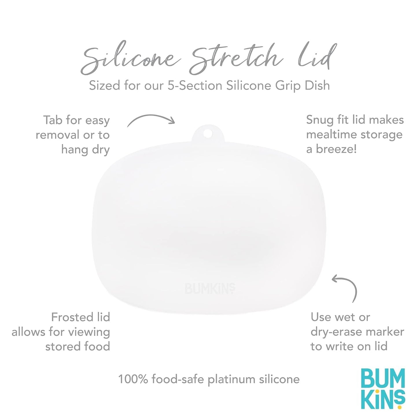 Bumkins Toddler And Baby Suction Plate, Divided Grip Dish Cover For Babies And Kids, Baby Led Weaning, Feeding Supplies, Store A