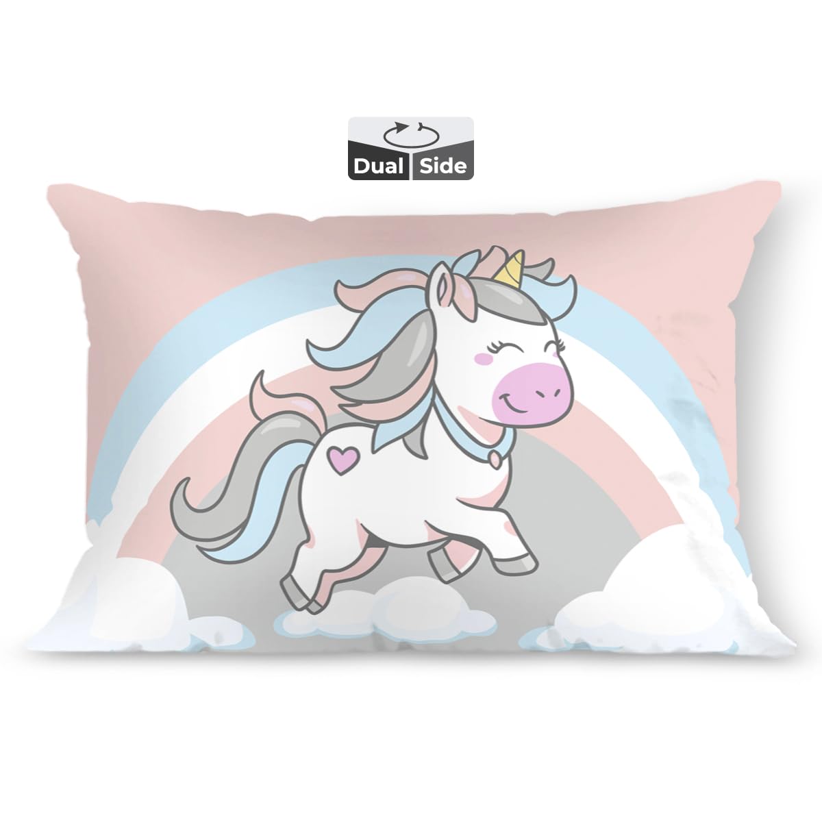 Brizberry Kids Pillow Cushion With Super Soft Fabric | Animal & Cartoon Prints | 12X18 Inches (Design 19)