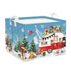 Clastyle Camping Caravan Christmas Gift Basket Winter Outdoor Deer Red Bird Snowman Storage Bin Snowflake Xmas Tree Kid Clothes