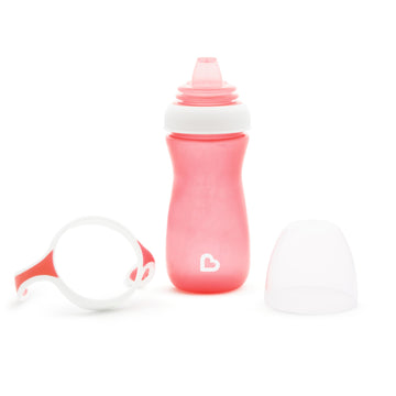 Munchkin Gentle Transition Sippy Cup With Trainer Handles, 10 Ounce, Pink