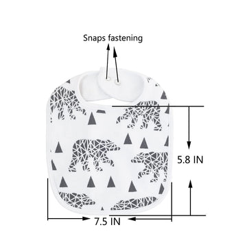 Waterproof Terry Cloth Baby Bibs With Snaps For Newborn Girl Boy, Drool And Teething For Baby (Multi2 For 7 Pack)