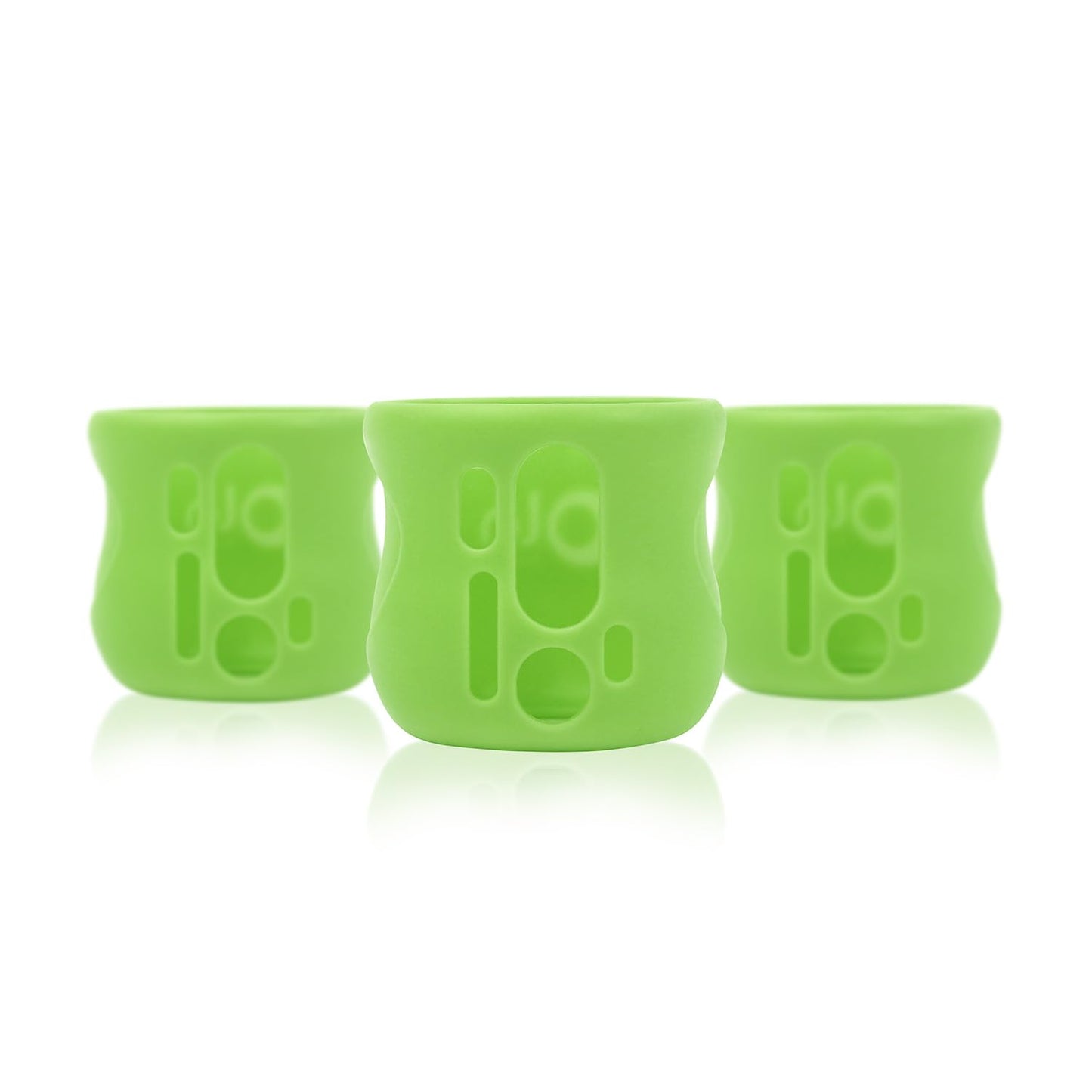 Olababy Silicone Sleeve For Avent Natural Glass Bottles (Pack Of 3) (4 Oz, Green)