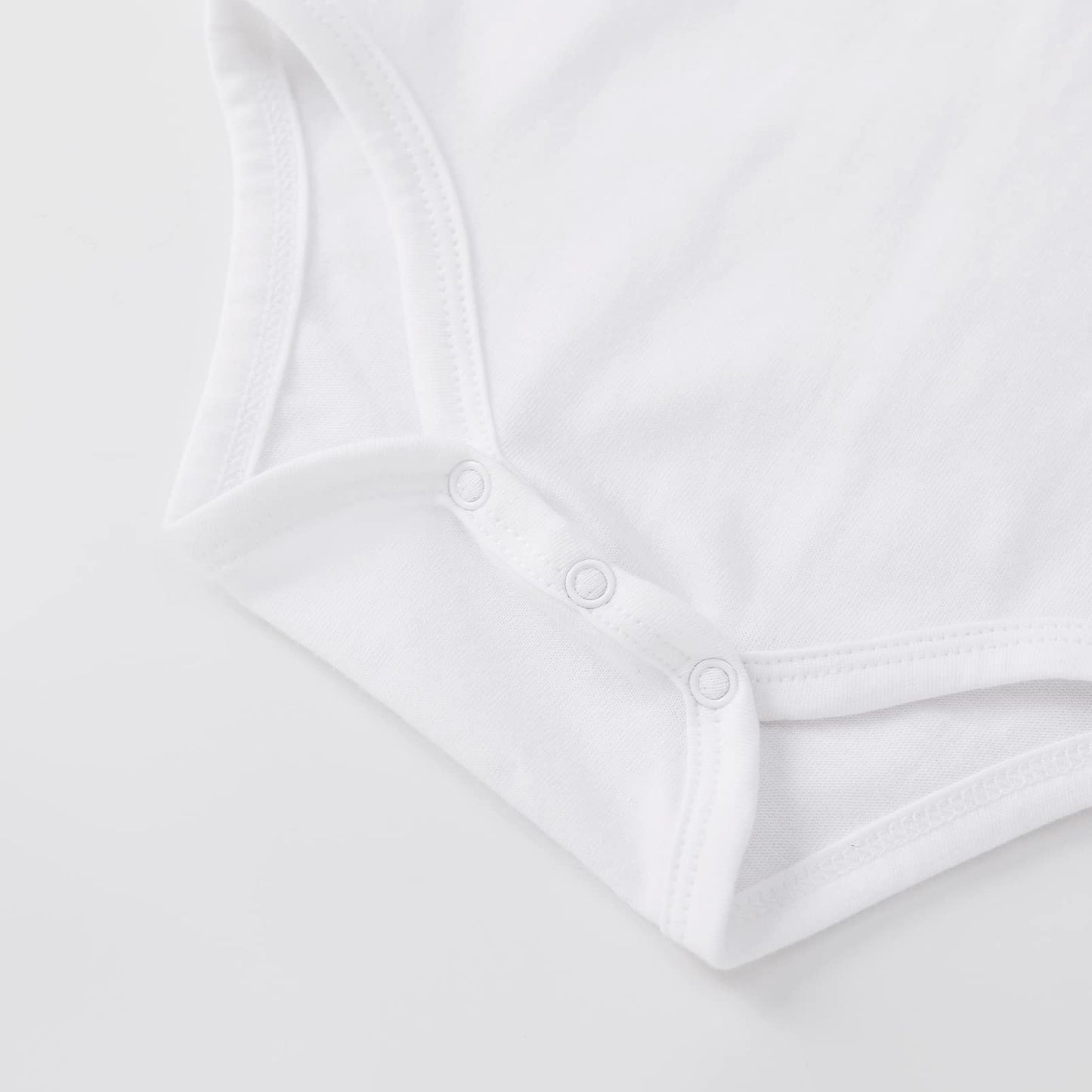 Pureborn Baby Girls Bodysuit Cotton Peter-Pan Collar Short Sleeve One-Piece White 6-9 Months