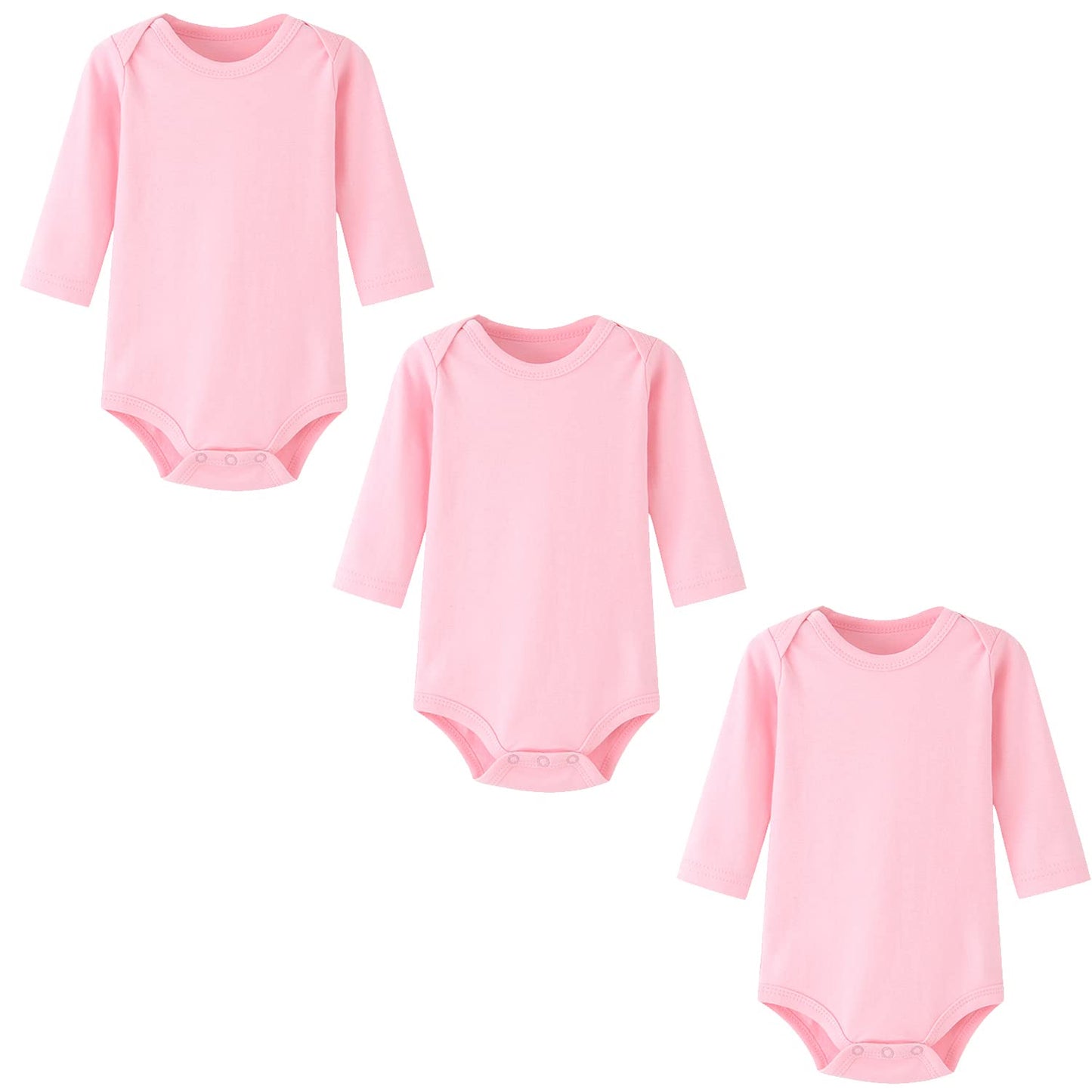 Enfants Ch?Is Newborn Baby Long Sleeve Bodysuit Pink 6 Months
