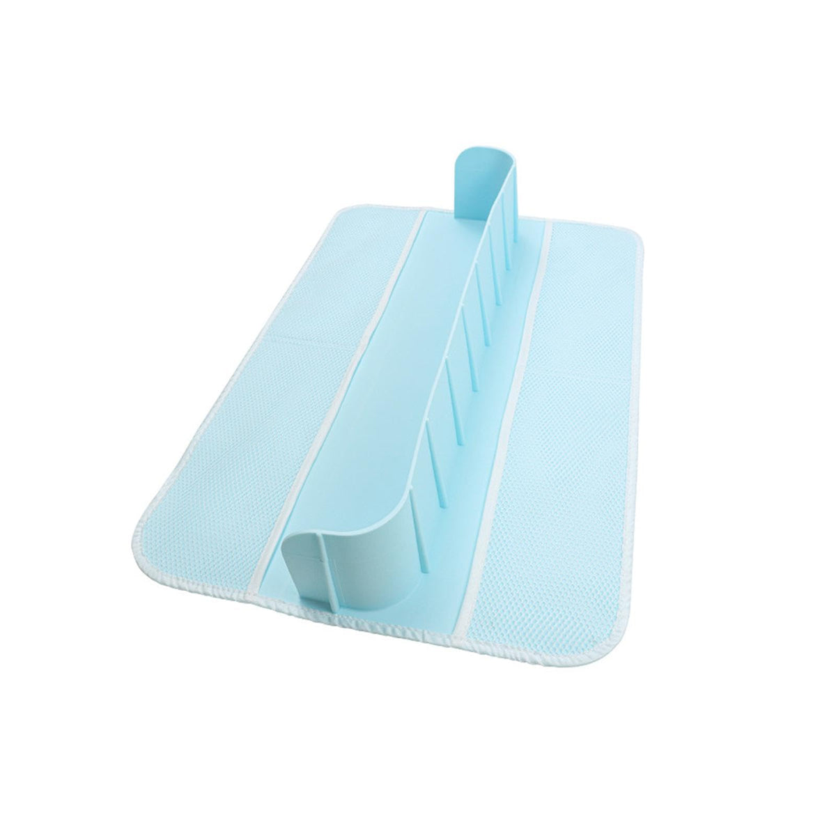 bnf Bathtub Splash Guard Silicone Sturdy Toy Organizer for Bathroom Bathtub Baby Light Blue 55x40x10cm Baby | Bathing & Grooming
