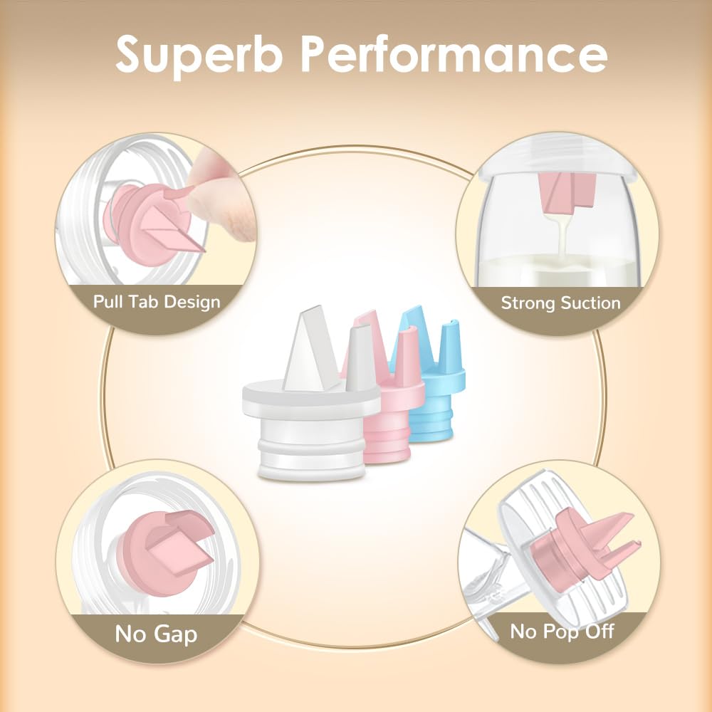 Maymom Pump Part Compatible With Spectra/Ameda Luna Pumps, Syngery Gold; Incl Wide Mouth Flange 17 Mm 2Nd Gen. Pink Valve; Not O