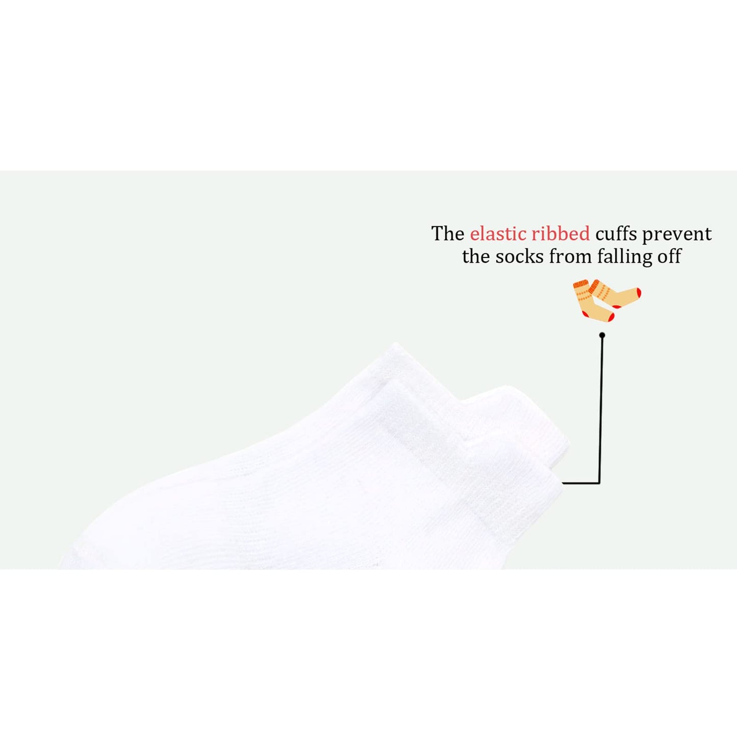 Qiyiendian 6 Pairs Non Slip Cozy Warm Ankle/Low Cut Socks With Grips For Baby Infant Toddler Kids Boys Girls(5-D White,6-12 Mont