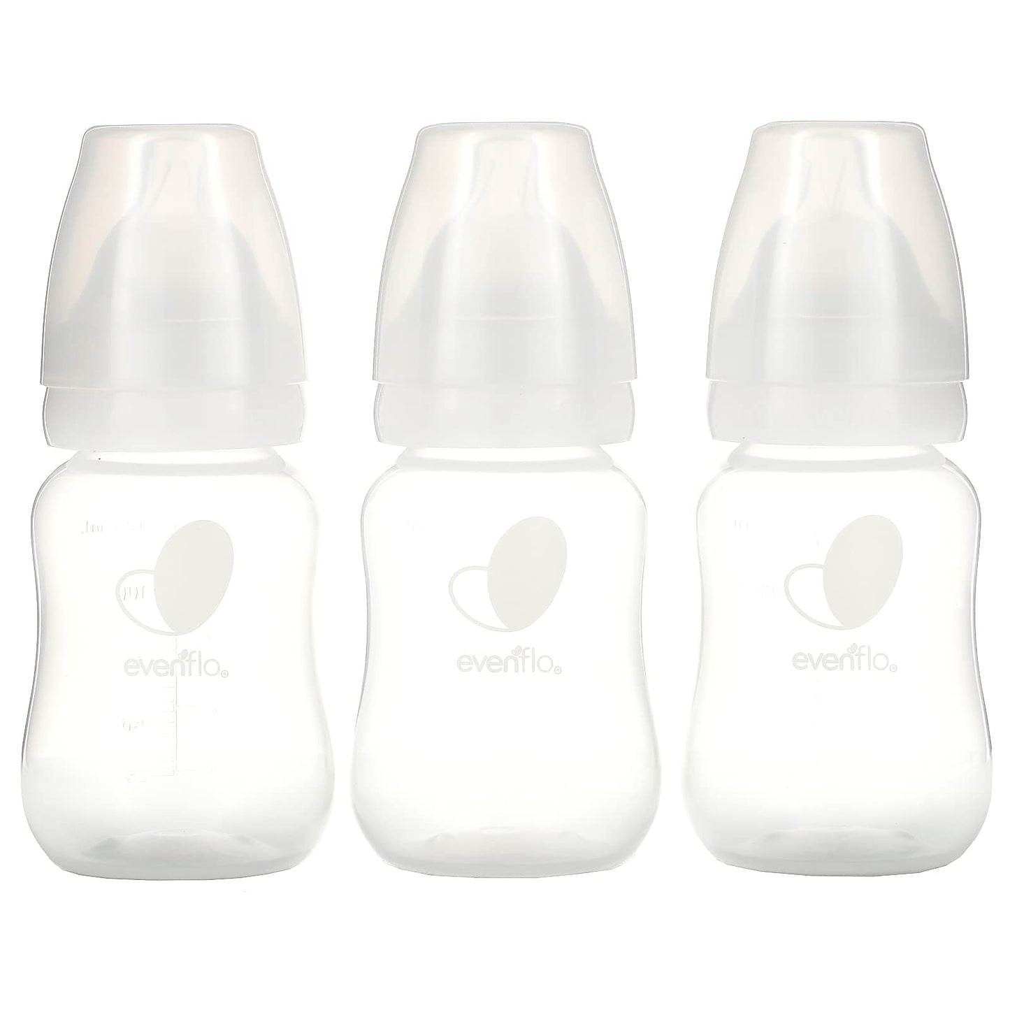 Evenflo Feeding Balance+ Bottles, Standard, 0+ Months, Slow Flow, 3 Bottles, 4 Oz (120 Ml)