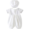 Glamulice White Infant Baby Boy Christening Baptism Outfit Christening Romper Baptism Clothes Newborn Formal Party Set Ivory Bab