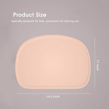 Cuddle Campus Set Of 3 Silicone Placemats With Raised Edges For Kids,Toddlers,Babies, Non-Slip Dinning Table Mat, Baby Eating Ma