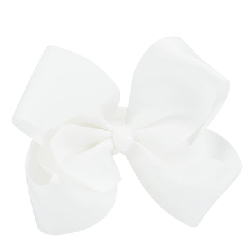 Meedee Fashion Cute White Bow Headband For Girls Toddlers 3 Year Old, Little Girl Headband Bows Big Grosgrain Headband Bow For C