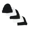 Black & White Baby Caps (Pack of 5)