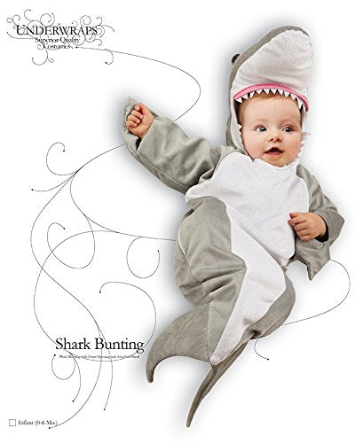 Underwraps Costumes Baby'S Shark Bunting Costume, Grey/White, Infant
