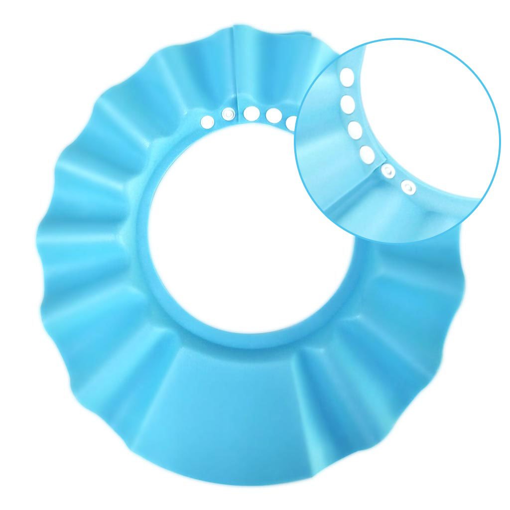 Hooyee Safe Shampoo Shower Bathing Protection Bath Cap Soft Adjustable Visor Hat For Toddler, Baby, Kids, Children  (Blue)